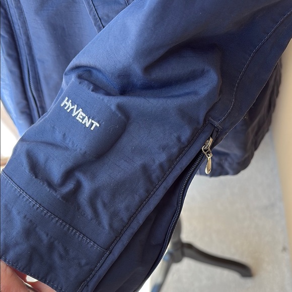 The North Face Women's Blue Hooded Rain Jacket Large EUC - Picture 5 of 9